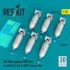 RESKIT RS32-0545 AN-M64 bombs (500 lbs) for all USAF & RAF of WW2 & Korean War (6 pcs) (3D Printed) 1/32